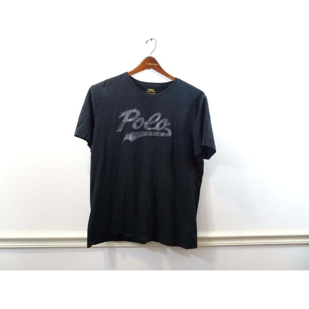 Polo Ralph Lauren Mens XL Black Camo Script Logo Short Sleeve T-Shirt Cotton
